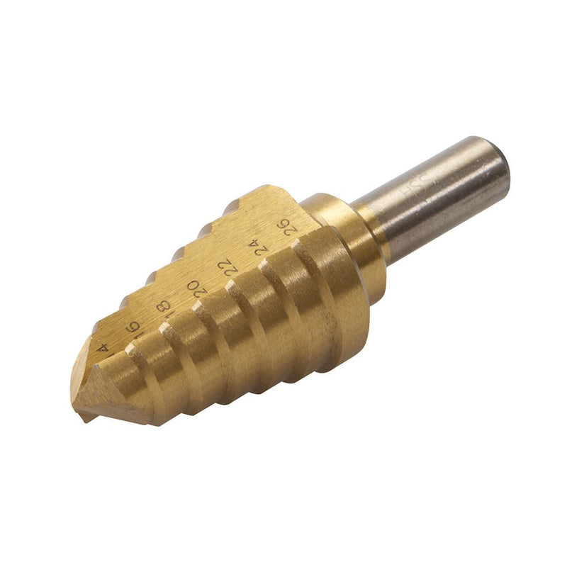 Silverline Titanium-Coated HSS Step Drill 14 - 26mm Silverline - Dynamic Drive