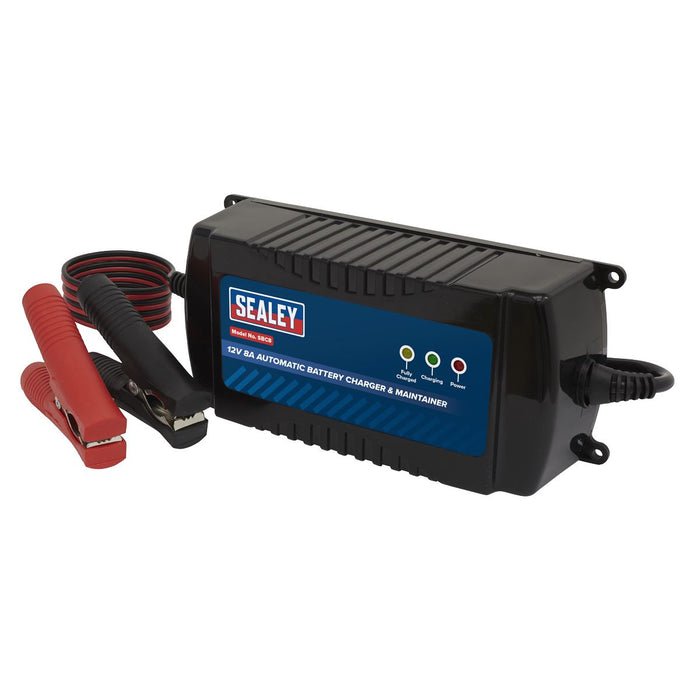 Sealey SBC8 Battery Charger 12V 6A Fully Automatic Sealey  - Dynamic Drive