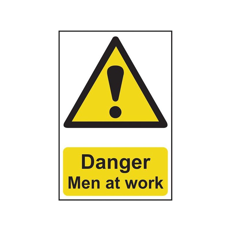 Scan Danger Men At Work - PVC Sign 200 x 300mm Scan - Dynamic Drive