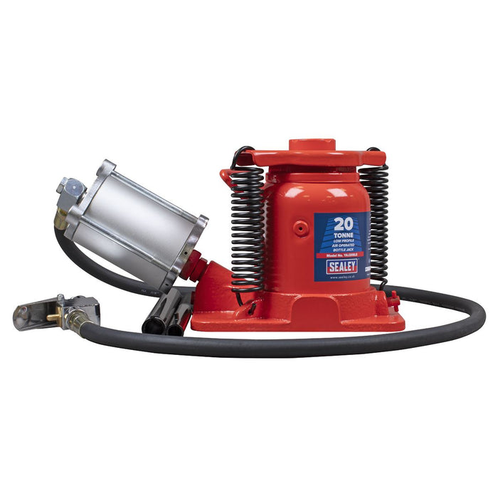 Sealey Low Profile Air Operated Hydraulic Bottle Jack 20 Tonne YAJ20SLE Sealey - Dynamic Drive