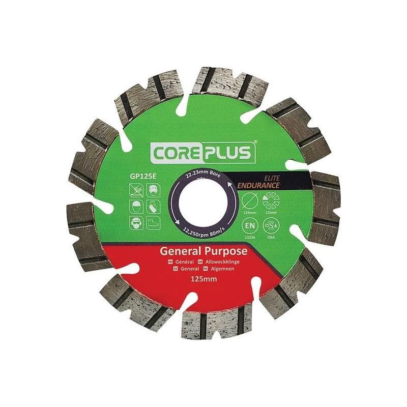 Coreplus GP125E Elite General-Purpose Diamond Blade 125mm CorePlus - Dynamic Drive
