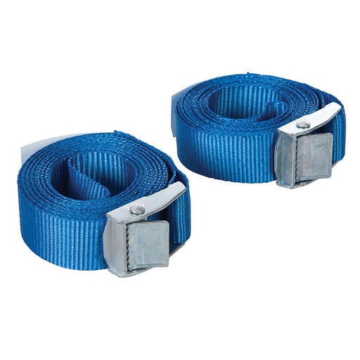 Silverline Cam Buckle Tie Down Strap 2.5m x 25mm 2pk 2.5m x 25mm Silverline - Dynamic Drive