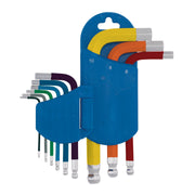 Draper Expert Metric Short Arm Ball End Hex Key Set, Colour Coded (9 Piece) Draper - Dynamic Drive