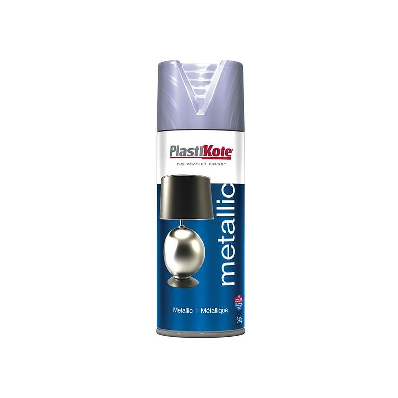 Plastikote Metallic Spray Silver 400ml PlastiKote - Dynamic Drive