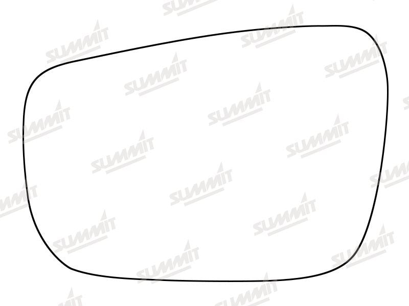 Summit Stick-On Standard Mirror Glass fits Nissan Navara 05 to 15 RHS Summit - Dynamic Drive