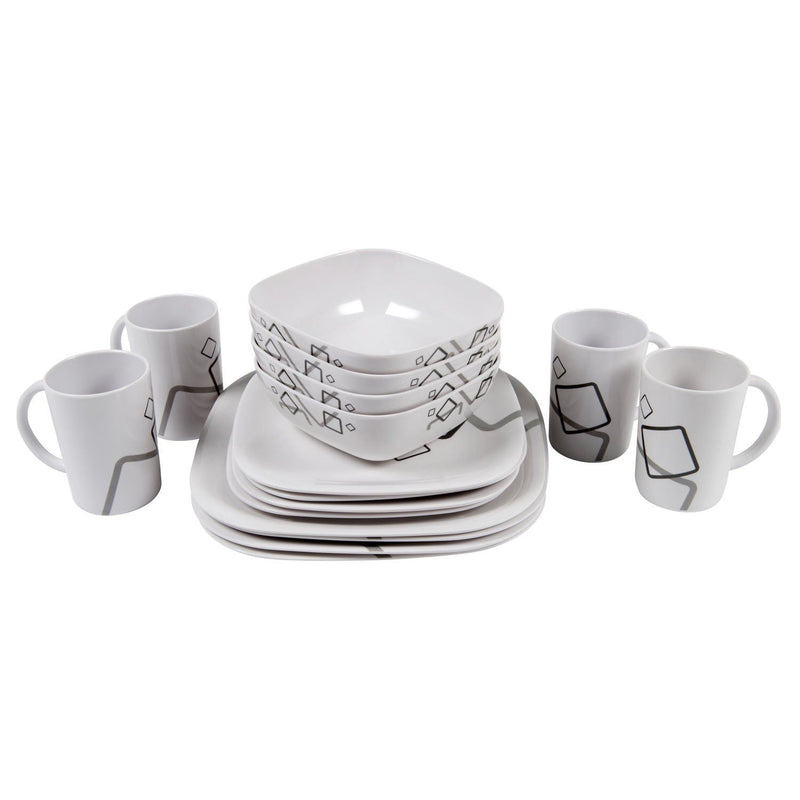 Reimo Cuneo Anti Slip 16pc Melamine Set 91713 Camp 4 - Dynamic Drive
