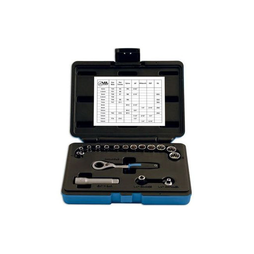 Laser Alldrive Go Thru Socket Set 1/4"D 17pc 5012 Laser - Dynamic Drive