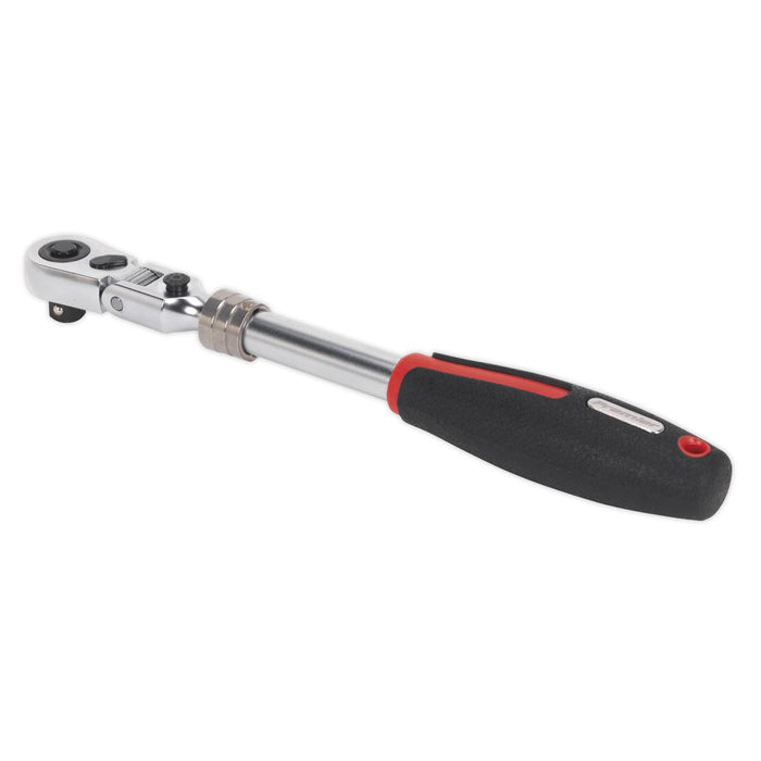 Sealey Ratchet Wrench 3/8"Sq Drive Flexi-Head Extendable Platinum Series AK8983 Sealey - Dynamic Drive