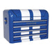 Sealey Topchest 4 Drawer Retro Style Blue with White Stripes AP28104BWS Sealey - Dynamic Drive