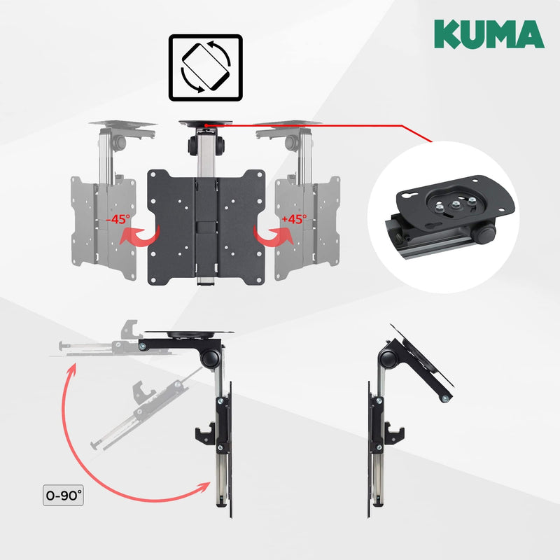 Kuma Flip Down Tv Bracket BKUMBRK156 Kuma - Dynamic Drive