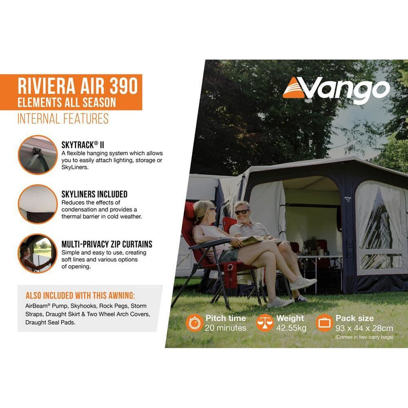 Vango Riviera Air 390 Elements TC Caravan Awning Vango - Dynamic Drive