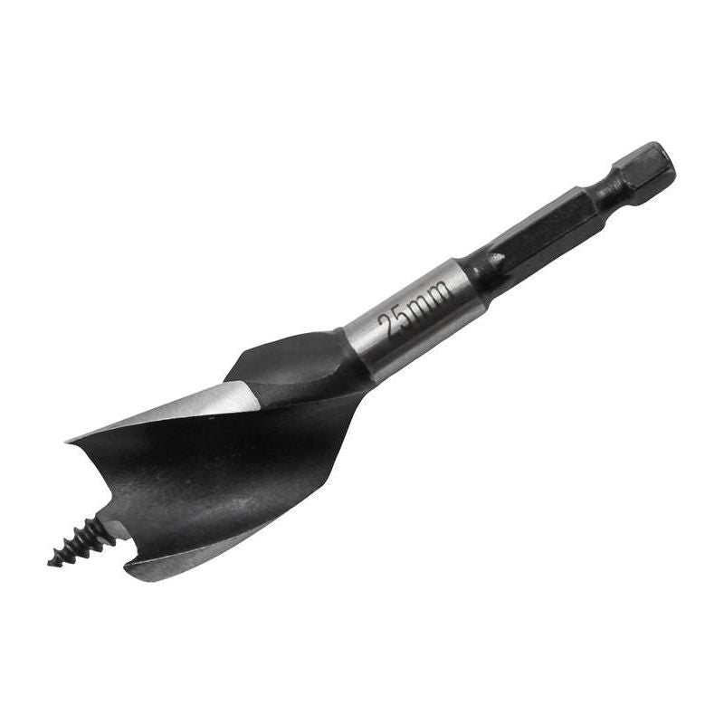 Faithfull Tri-Point Speed Auger Bit 25mm Stubby Faithfull - Dynamic Drive
