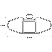 Aluminium Locking Roof Rack Wide & Flat Bars fits Audi A4 2015-2021 Avant 5 door Menabo  - Dynamic Drive
