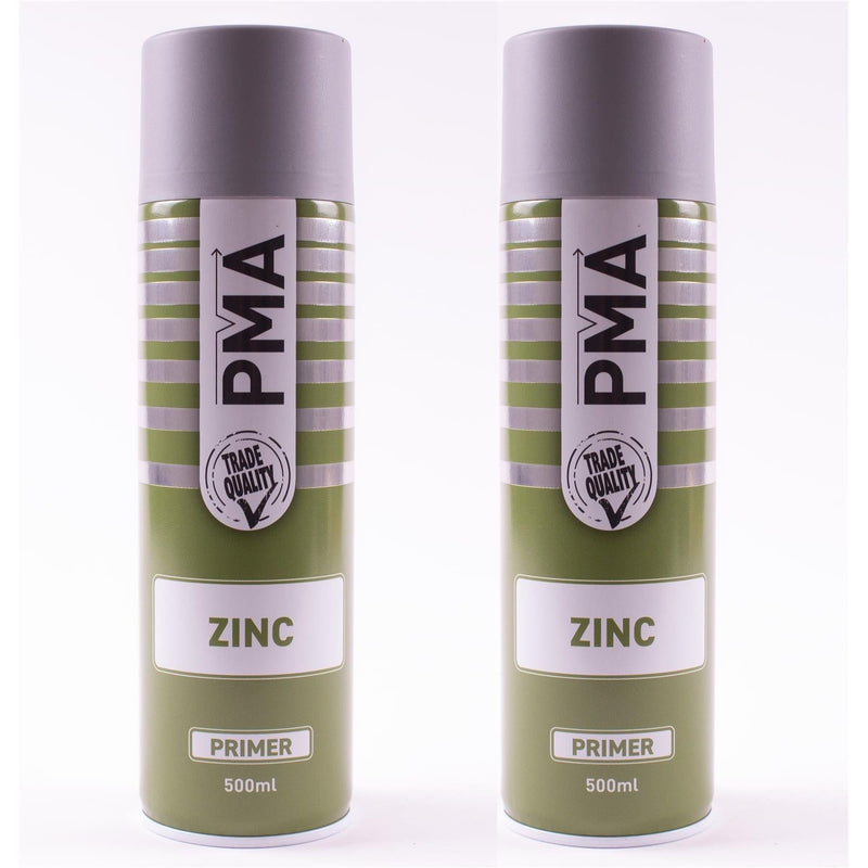 2x Autotek Professional Zinc Primer 500ml Spray Paint High Coverage Autotek - Dynamic Drive
