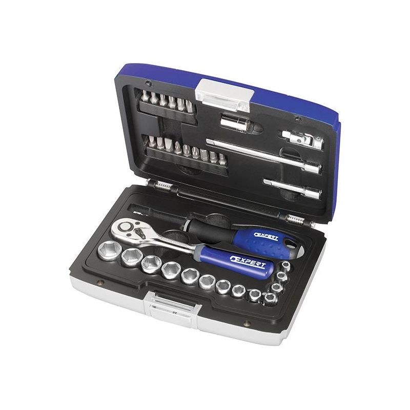 Expert 1/4in Drive Socket & Accessory Set, 34 Piece Expert - Dynamic Drive