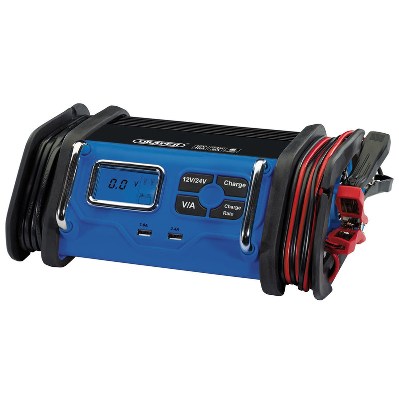 Draper 12/24V Battery Charger, 8 - 16A 70548 Draper - Dynamic Drive