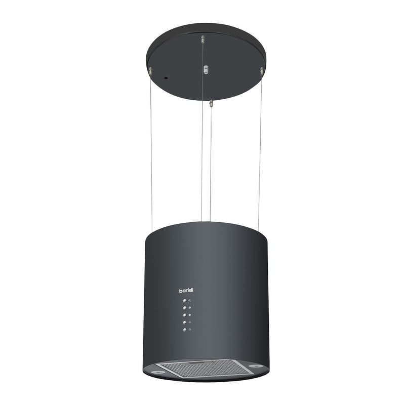 Baridi Round Island Cooker Hood 35cm - Black DH219 Baridi - Dynamic Drive
