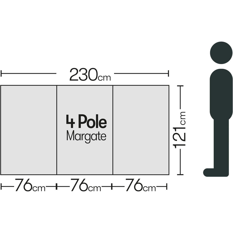 4 Pole Multicoloured Polythene Windbreak 1440 Quest - Dynamic Drive
