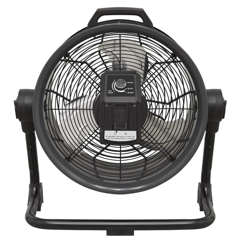Sealey 2-in-1 Cordless/Corded High Velocity Drum Fan 16" 230V/20V SV20 Series Sealey - Dynamic Drive