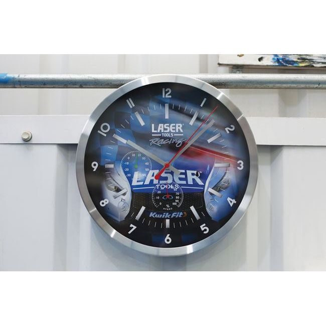Laser Laser Tools Racing Wall Clock 8346 Laser - Dynamic Drive