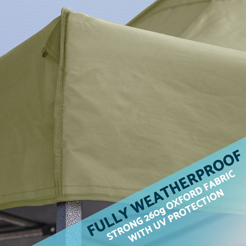 Dellonda 3 x 4.5m Pop-Up Gazebo Heavy Duty with Carry Bag - Beige Dellonda - Dynamic Drive
