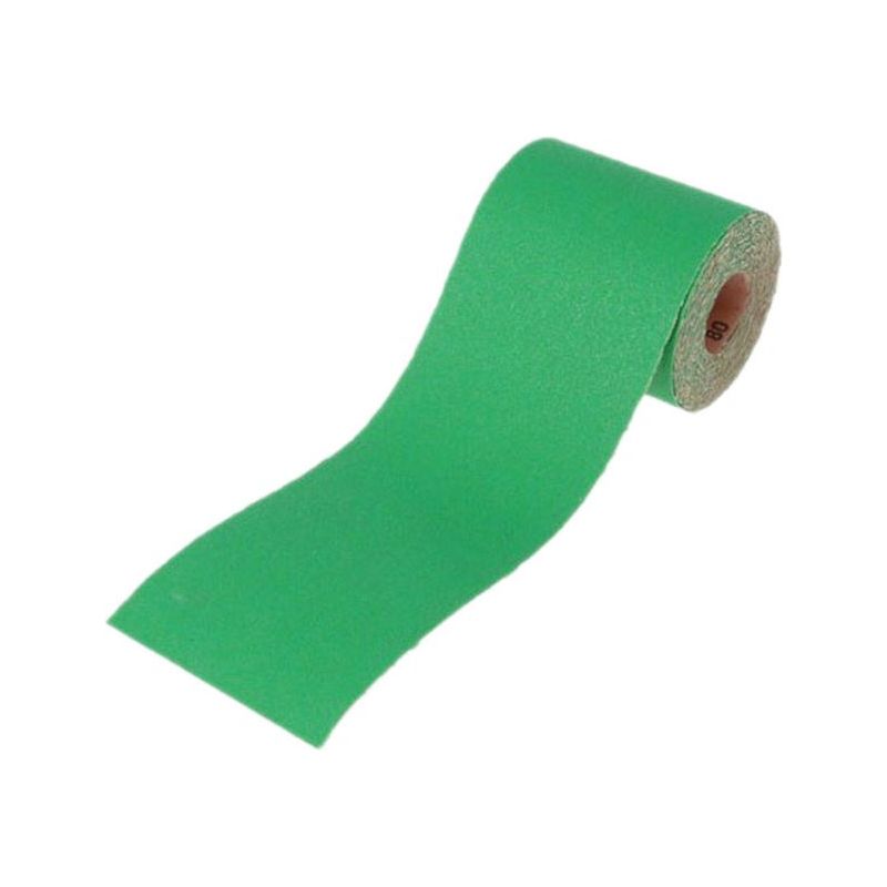 Faithfull Aluminium Oxide Sanding Paper Roll Green 100mm x 50m 80G Faithfull - Dynamic Drive