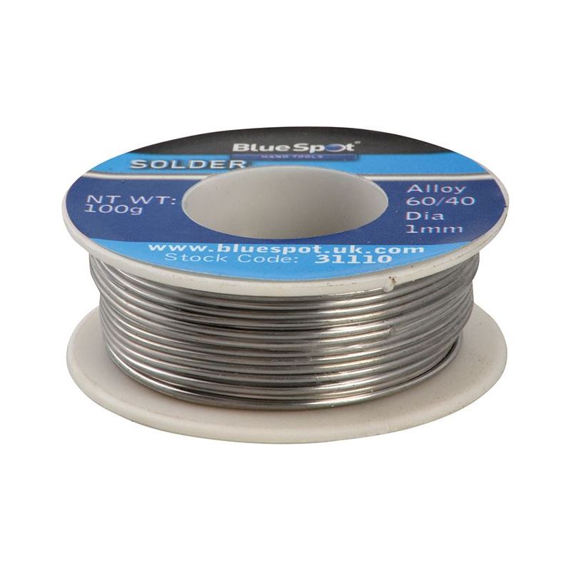 Bluespot Tools Flux Covered Solder 100g 60/40 BlueSpot Tools - Dynamic Drive