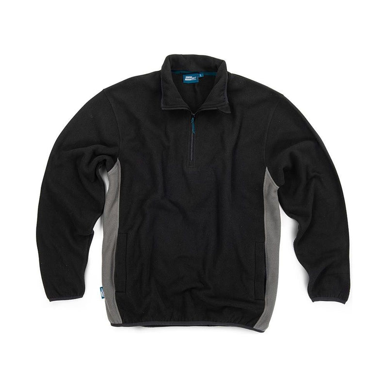 Tough Grit 2-Tone 1/4 Zip Fleece Black / Charcoal S Tough Grit - Dynamic Drive