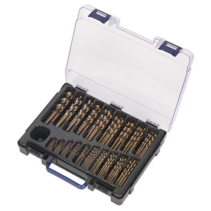 Sealey HSS Cobalt Fully Ground Drill Bit Assortment 170pc 1-10mm DBS170CB Sealey  - Dynamic Drive
