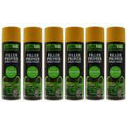 6x Autotek Yellow Filler Primer 500ML High Covering Spray Paint Professional Autotek  - Dynamic Drive