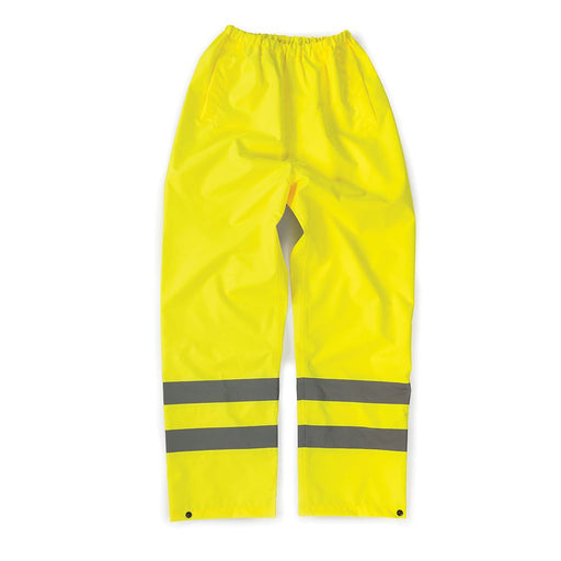 Tough Grit Hi-Vis Waterproof Trousers Yellow M Tough Grit - Dynamic Drive