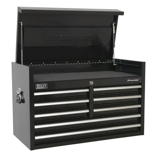 Sealey Topchest 8 Drawer 915mm Heavy-Duty Black PTB91508 Sealey - Dynamic Drive