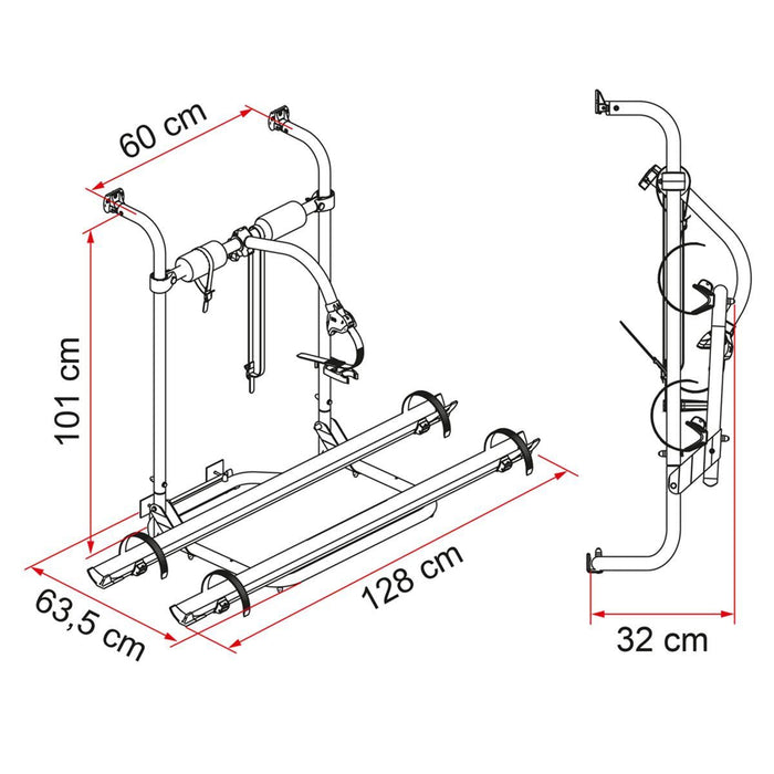 Fiamma Carry Bike Caravan Hobby Bike Rack for Hobby Caravans Fiamma - Dynamic Drive