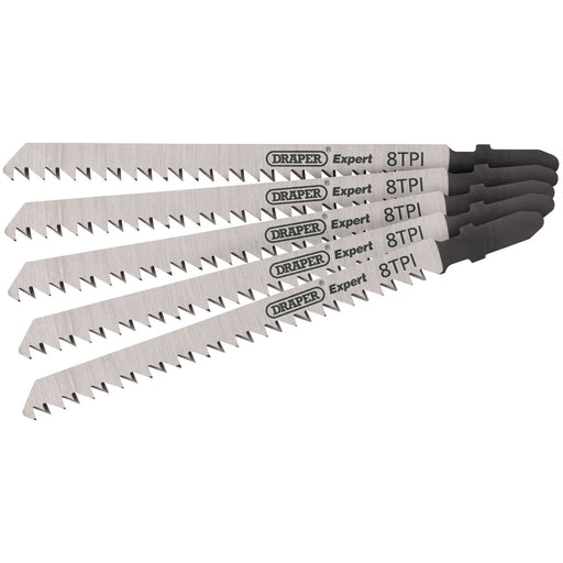 Draper DT301CD Jigsaw Blade Set, 115mm (5 Piece) 81728 Draper - Dynamic Drive