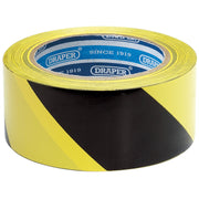 Draper Adhesive Hazard Tape Roll, 33m x 50mm, Black and Yellow 63382 Draper - Dynamic Drive