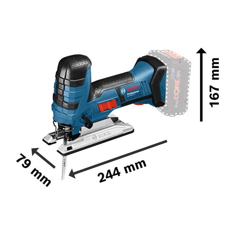 Bosch GST 18V-Li S 18V Professional Barrel Grip Jigsaw Bare Unit + L-BOXX Bosch - Dynamic Drive