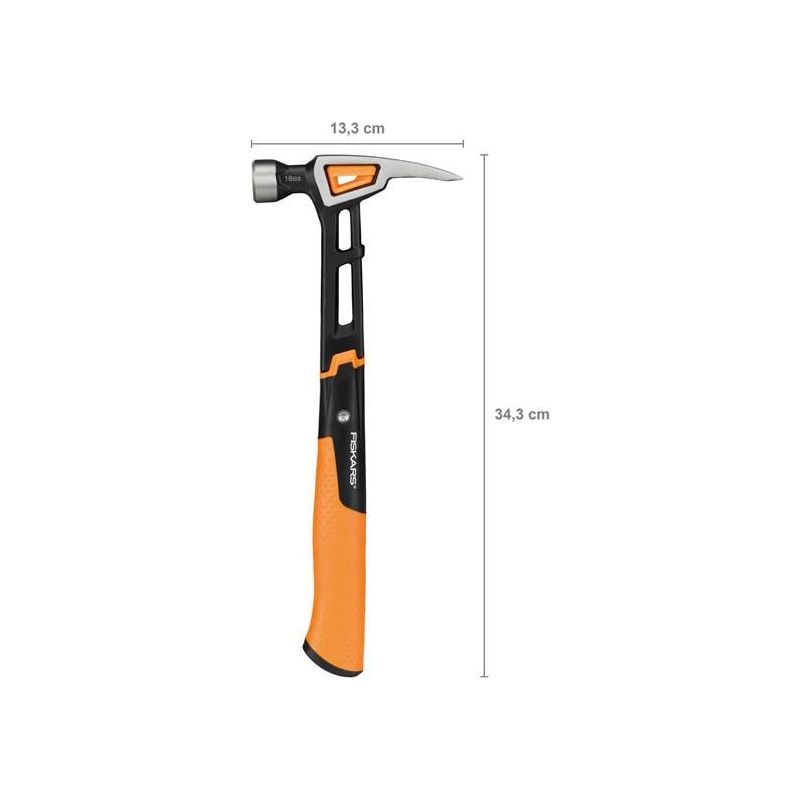 Fiskars IsoCore Finishing Hammer 450g (16oz) Fiskars - Dynamic Drive