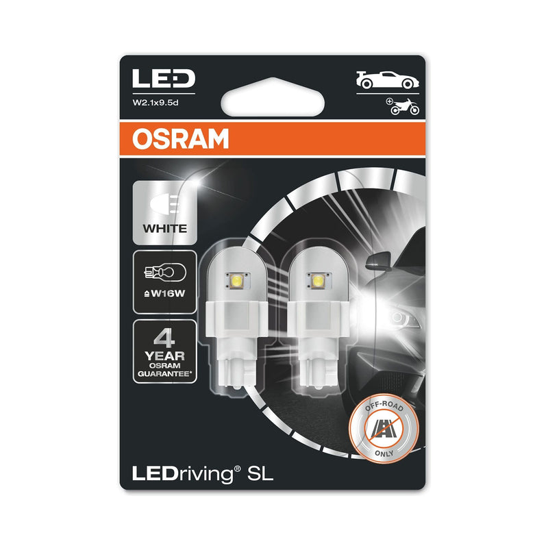 OSRAM LEDriving® SL, W16W, White 6000K, LED signal lamps, Off-road only Osram - Dynamic Drive