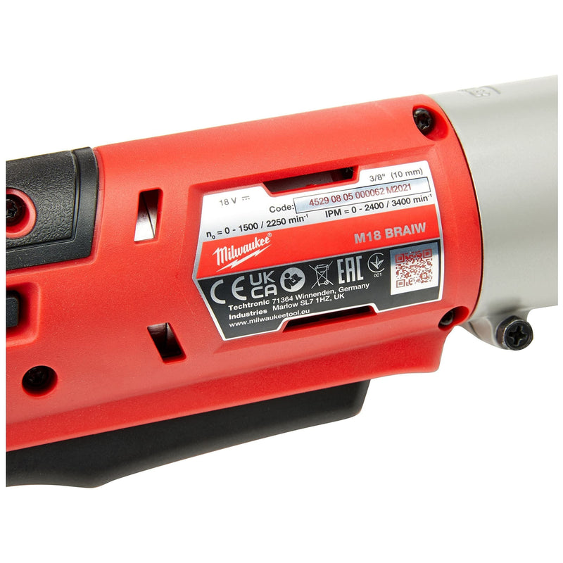 Milwaukee M18 BRAIW-0 Right Angle Impact Wrench 18V Bare Unit Milwaukee - Dynamic Drive