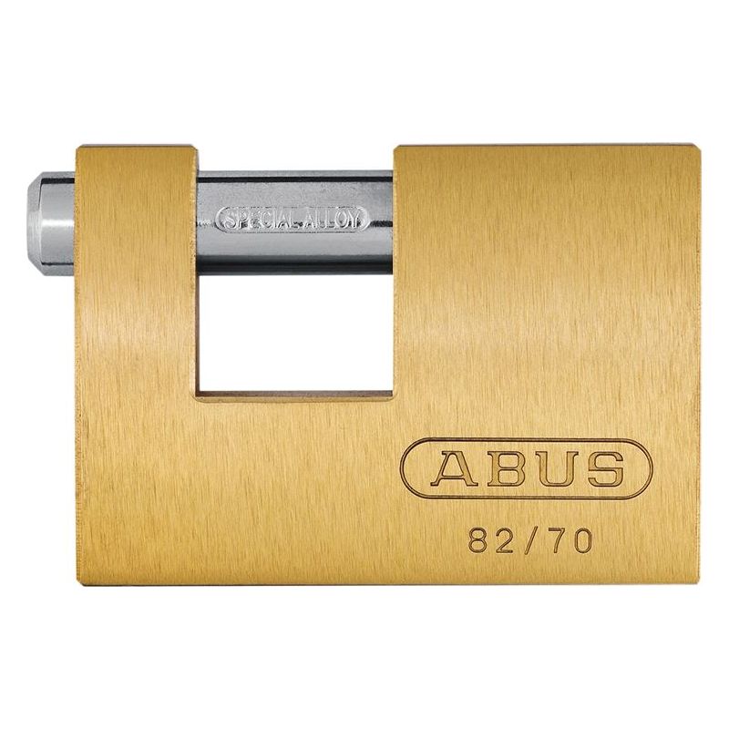 Abus Mechanical 82/70mm Monoblock Brass Shutter Padlock ABUS Mechanical - Dynamic Drive