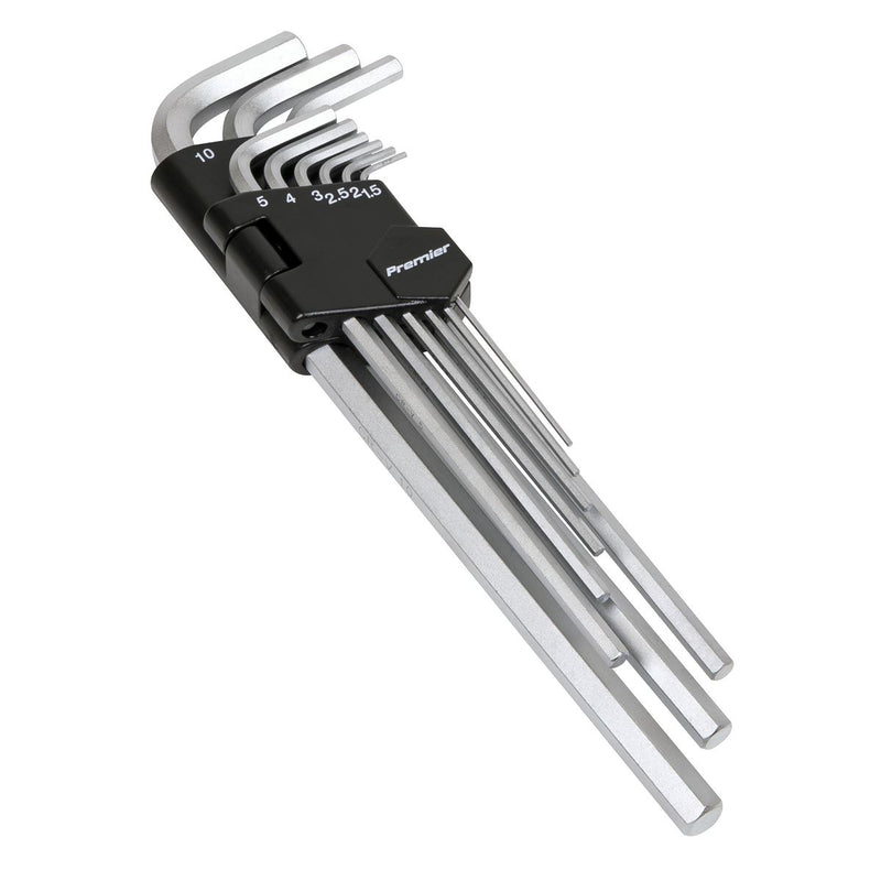 Sealey Hex Key Set 9pc Extra-Long Metric AK7137 Sealey - Dynamic Drive