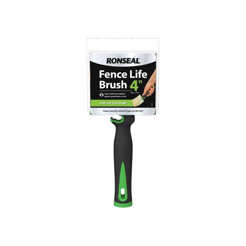 Ronseal Soft Grip Fence Life Brush 100 x 40mm Ronseal - Dynamic Drive