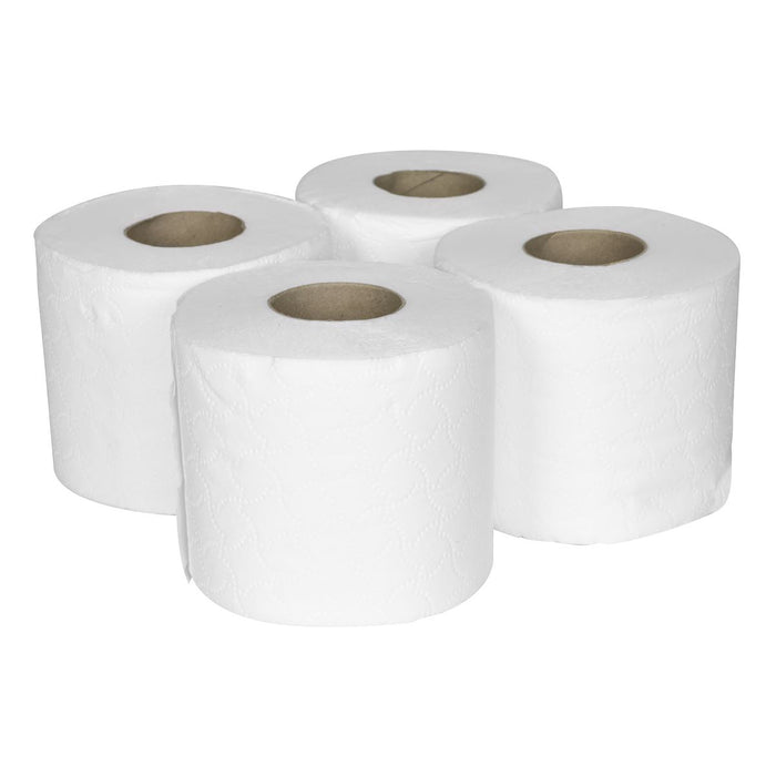 Sealey Plain White Toilet Roll Pack of 4 x 10 (40 Rolls) TOL40 Sealey - Dynamic Drive