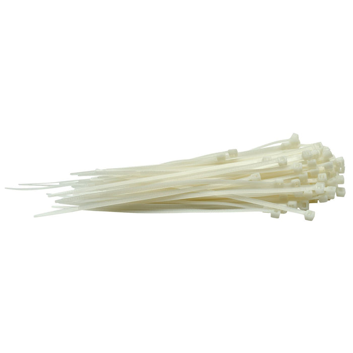 Draper Cable Ties, 3.6 x 150mm, White (Pack of 100) 70392 Draper - Dynamic Drive