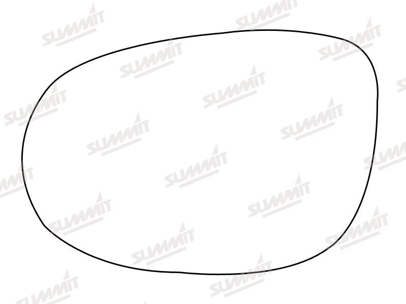 Summit Stick-On Standard Mirror Glass fits Ford Ka 09 on LHS Summit - Dynamic Drive