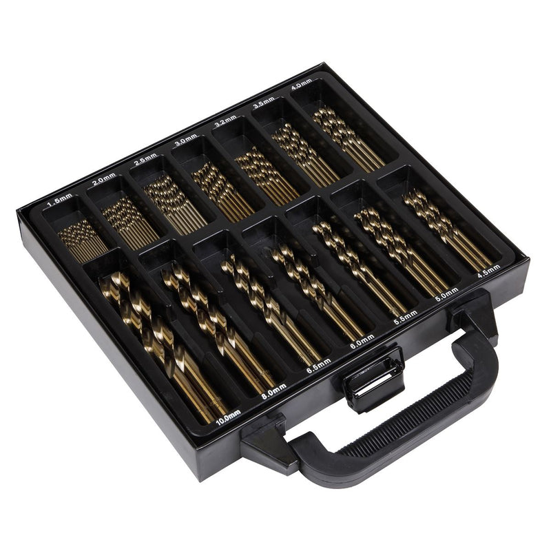 Sealey Drill Bit Set HSS Cobalt Fully Ground 99pc DBS99CB Sealey - Dynamic Drive