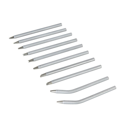 Silverline Soldering Iron Tips Set 10pce 40W 675071 Silverline  - Dynamic Drive