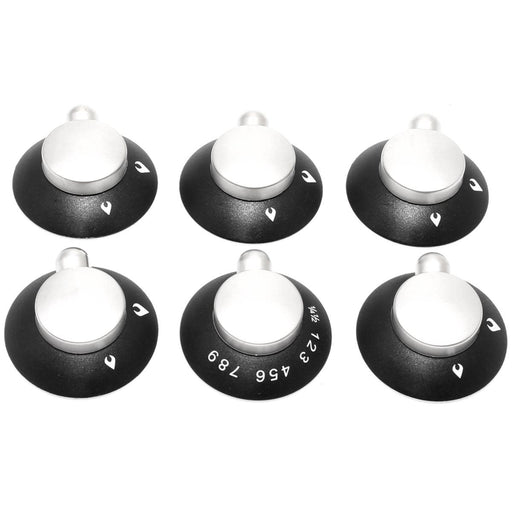 Thetford Oven, Grill Hob Knob Kit Black & Satin for Enigma Cookers (SSPA0903 Thetford - Dynamic Drive