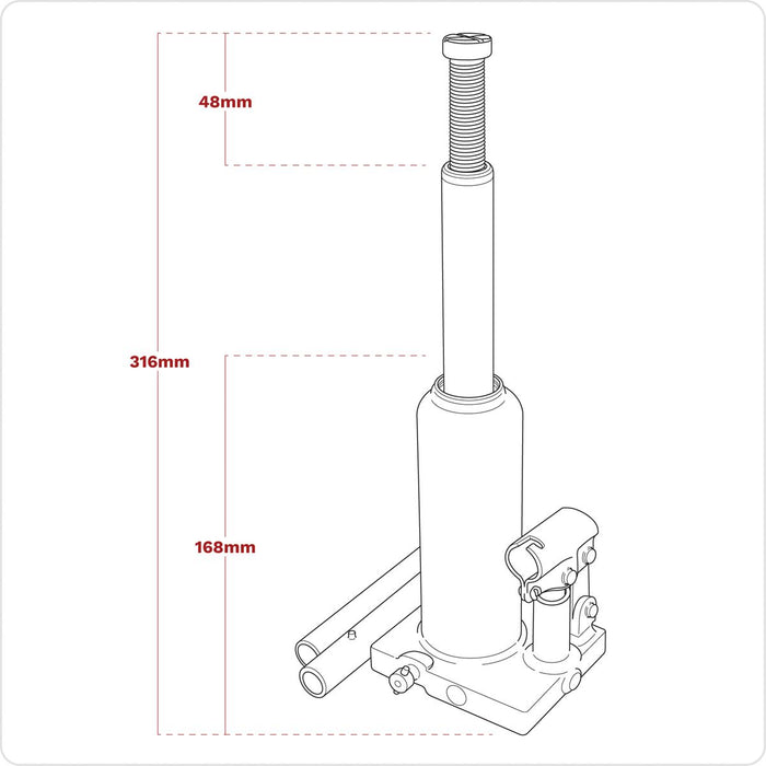Viking Viking Bottle Jack 2 Tonne PBJ2S Viking - Dynamic Drive