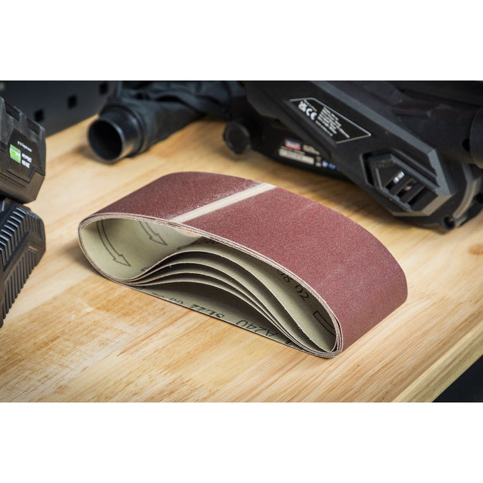 Sealey 76 x 457mm Sanding Belt 240Grit - Pack of 5 SB240457 Sealey - Dynamic Drive